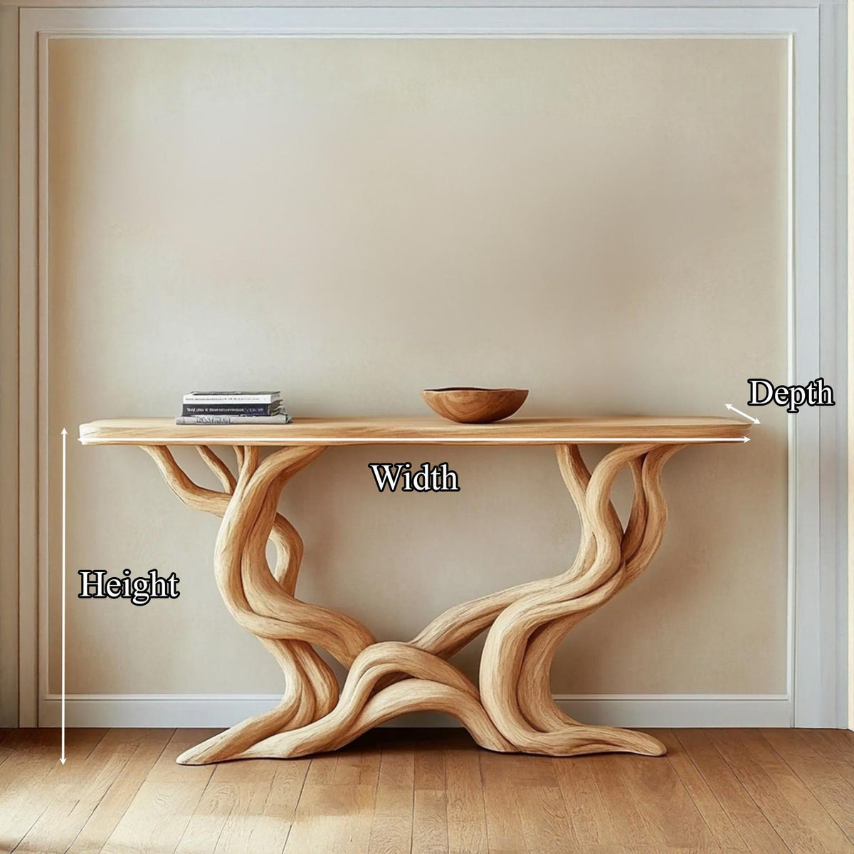 Farmhouse Console Table Solid Wood Handmade Gift