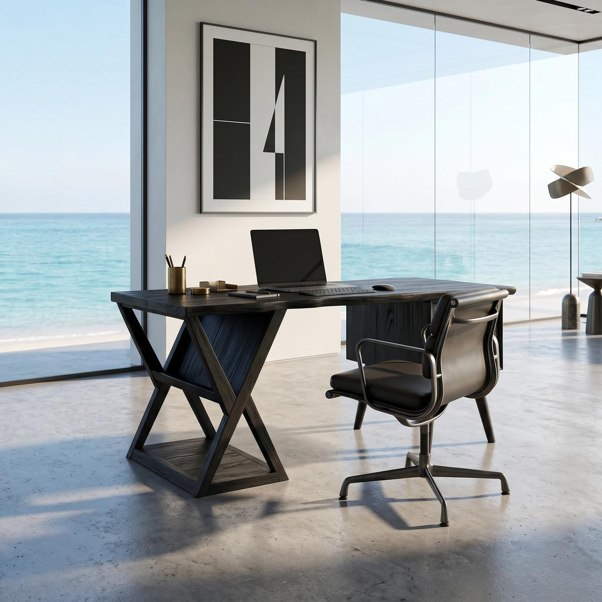 Minimalist Executive Desk Creative Office
