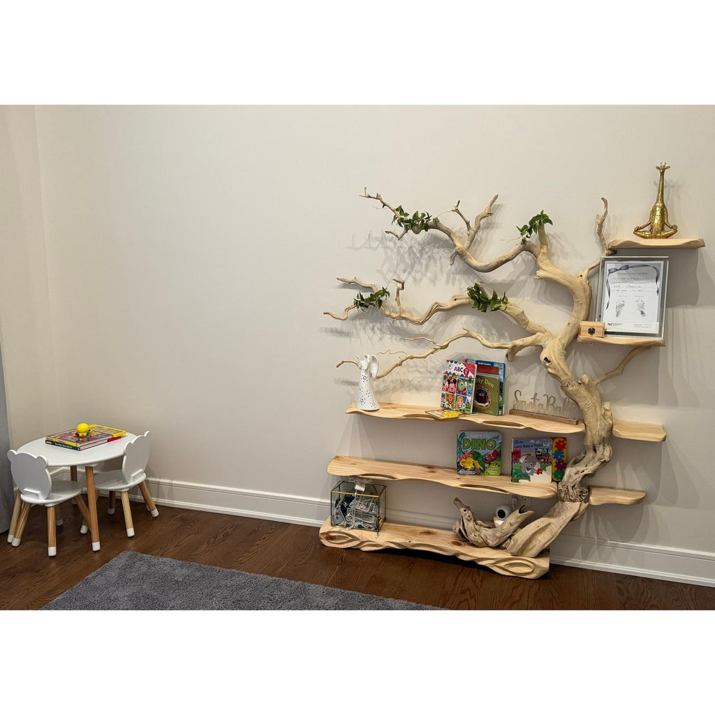 Tree Branch Standing Driftwood Shelf