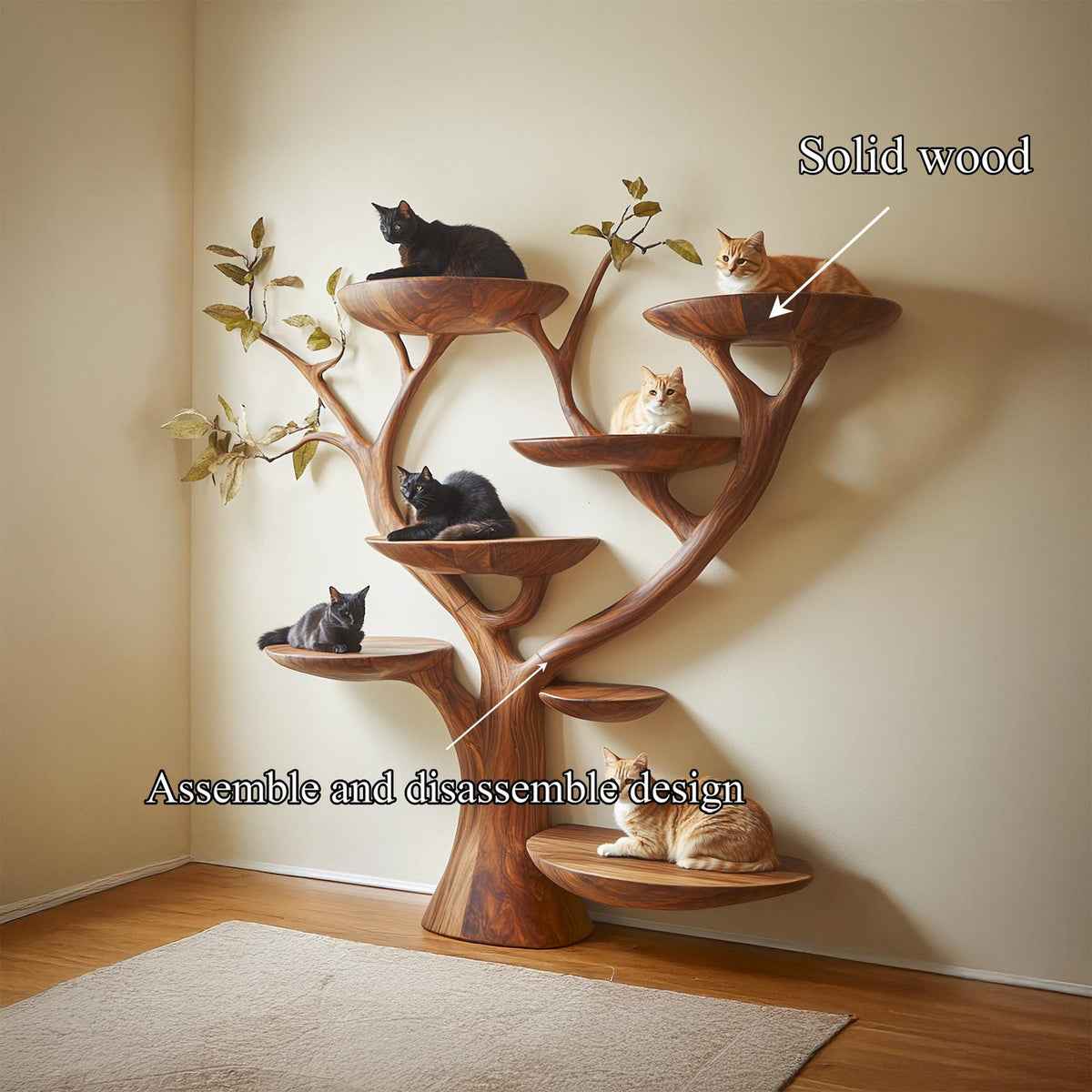 Rustic Cat Wall Tree Living Room And Home