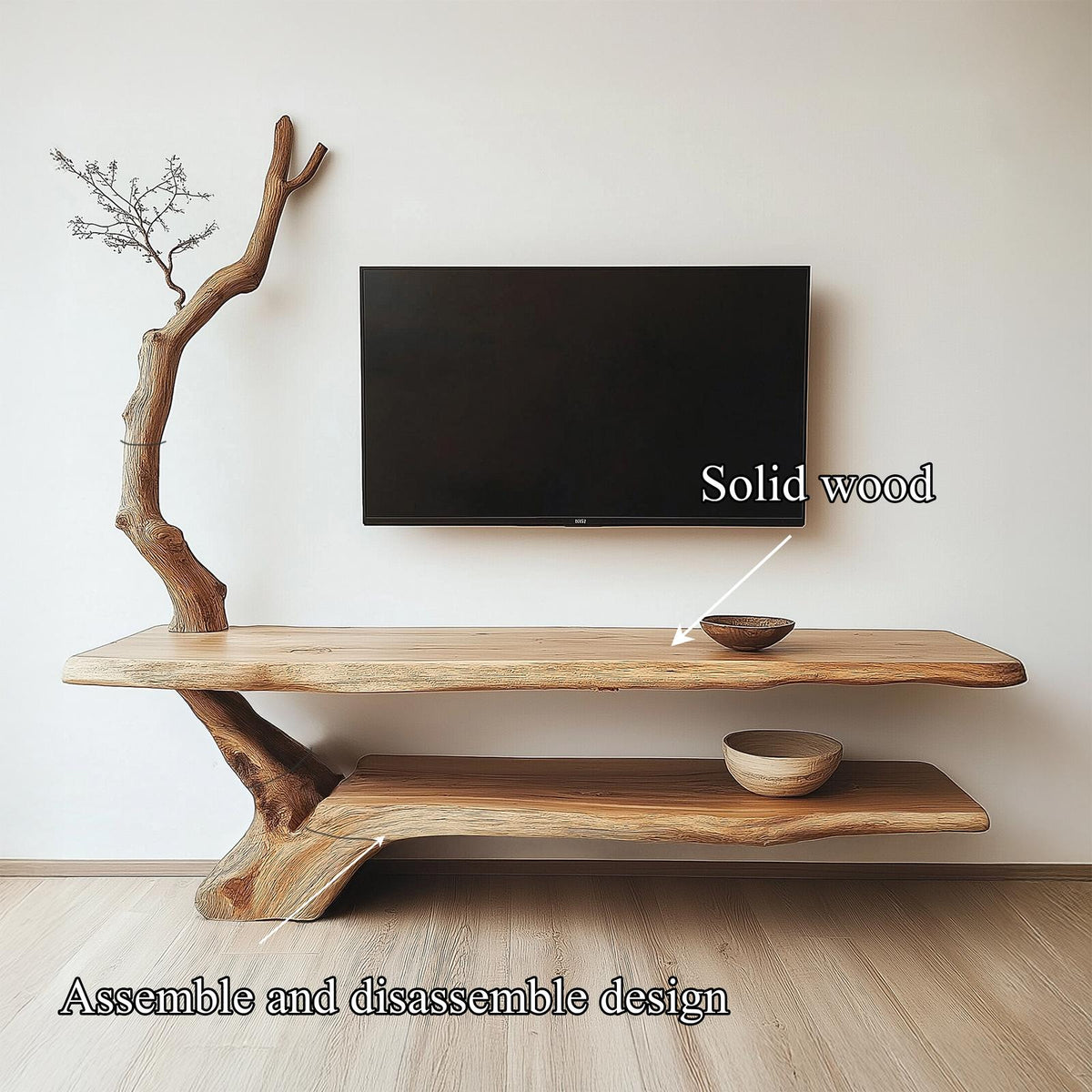 Rustic Live Edge TV Stand Living Room