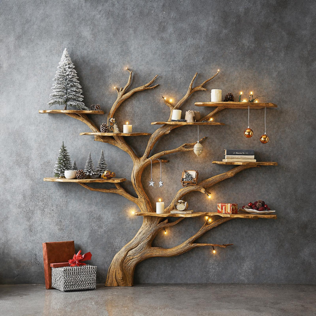 Tree Branch Montessori Bookshelf Mid Century Bookcase Home Decor