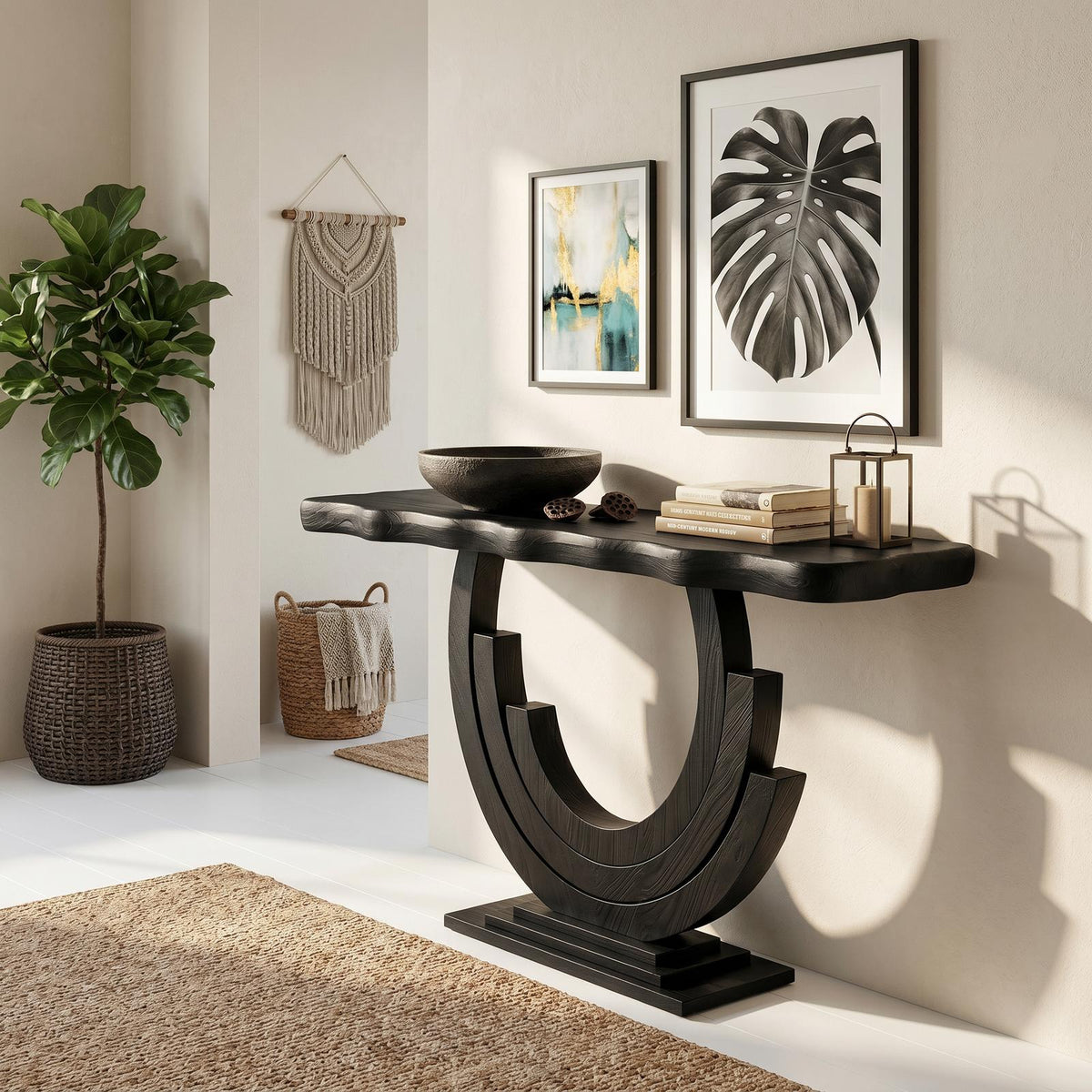 Luxury Infinity Console Table Designer Entryway
