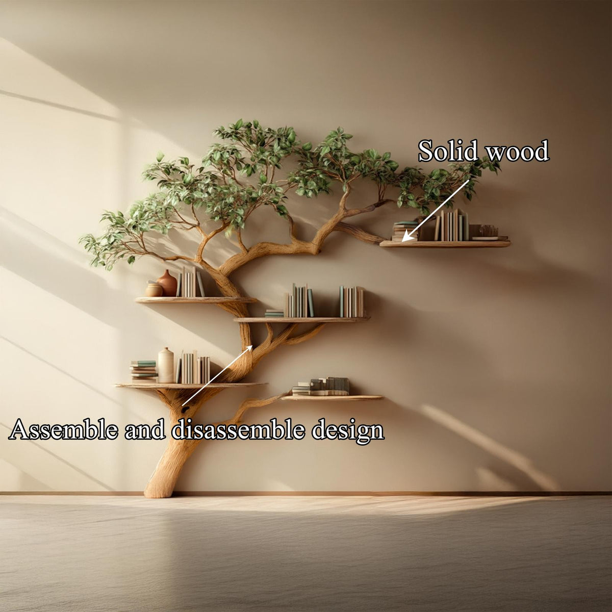 Midcentury Tree Bookshelf Living Bedroom