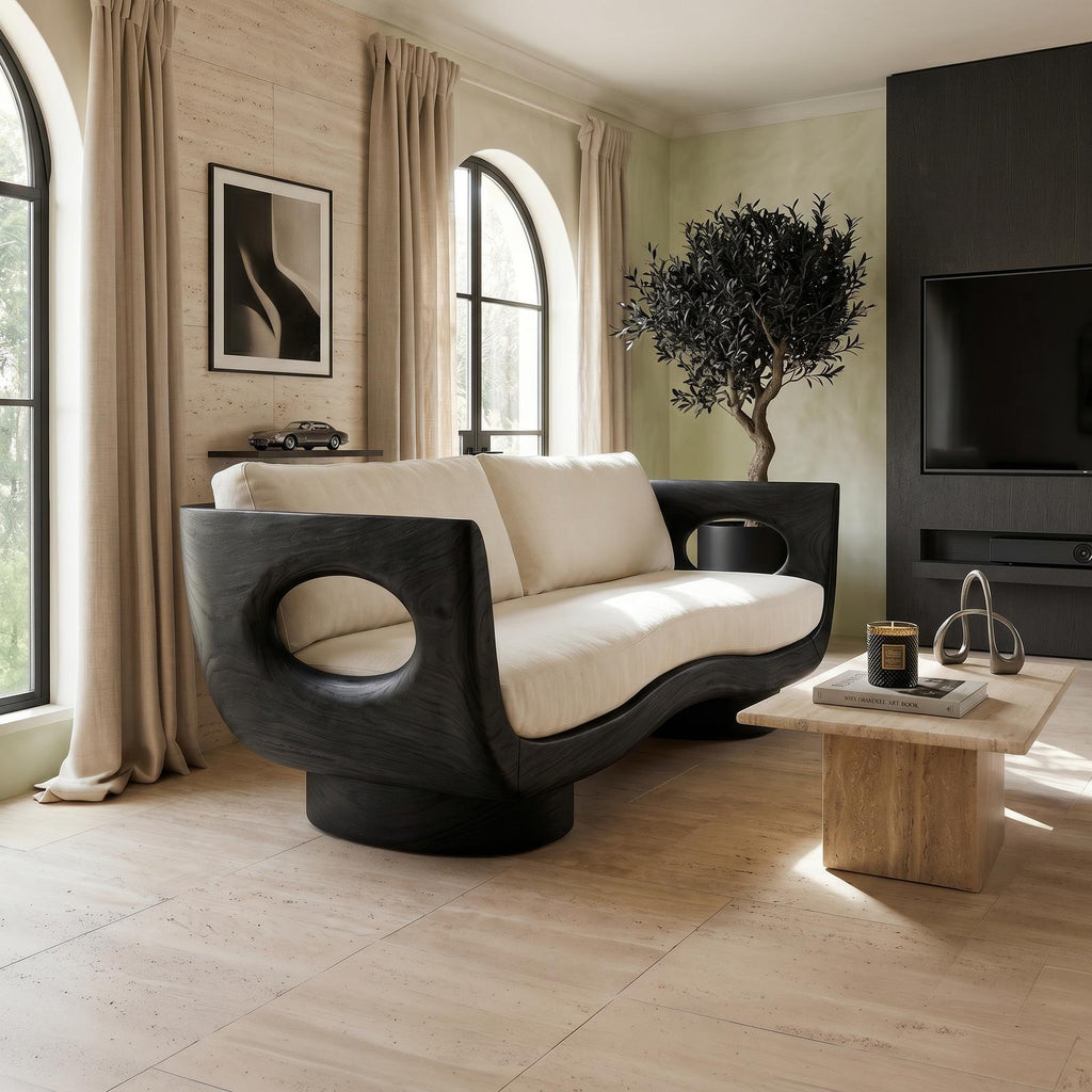 Modern Wooden Sofa Spa Reception Lounge SILDTTRSFA008