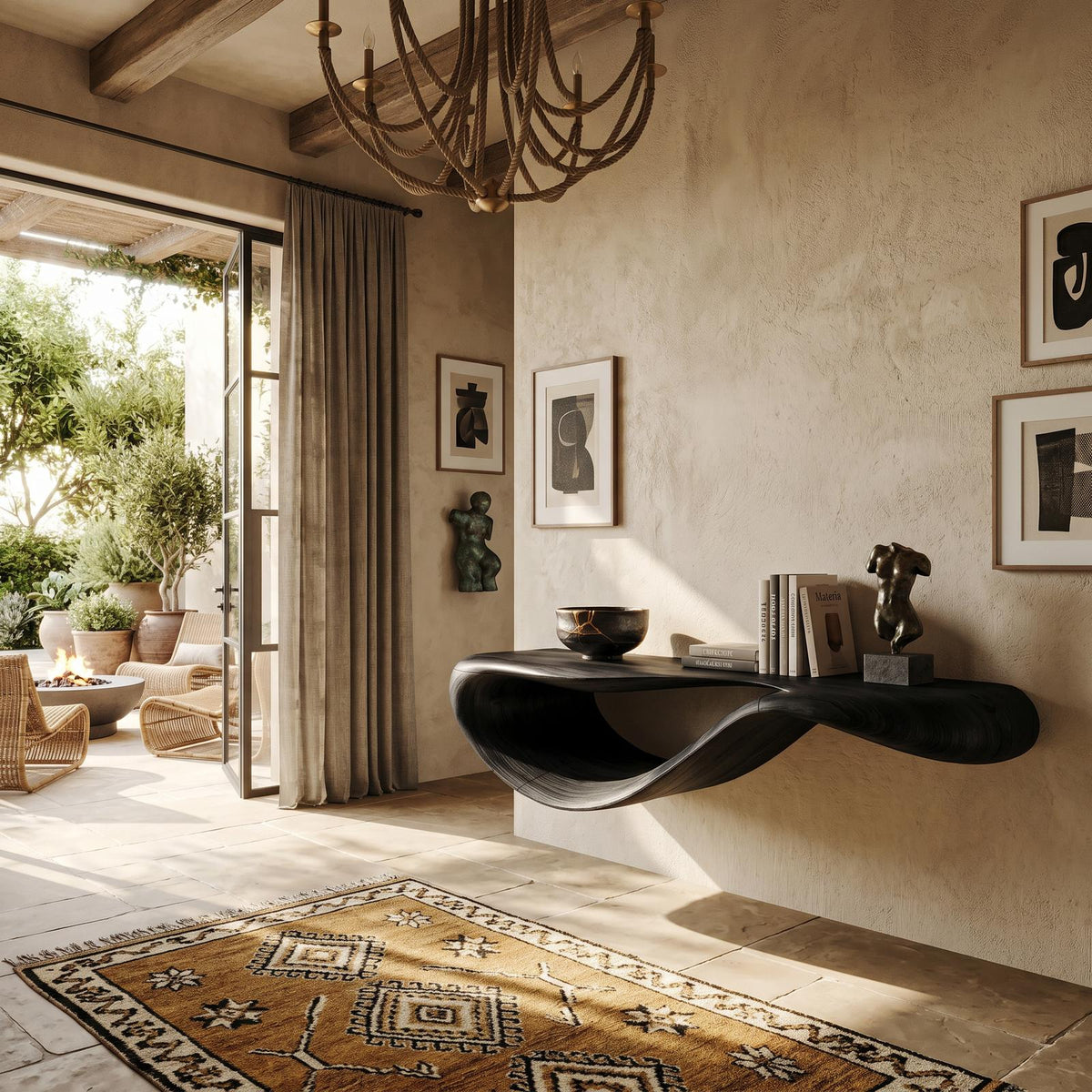 Modern Floating Console Table For Contemporary Interior Design