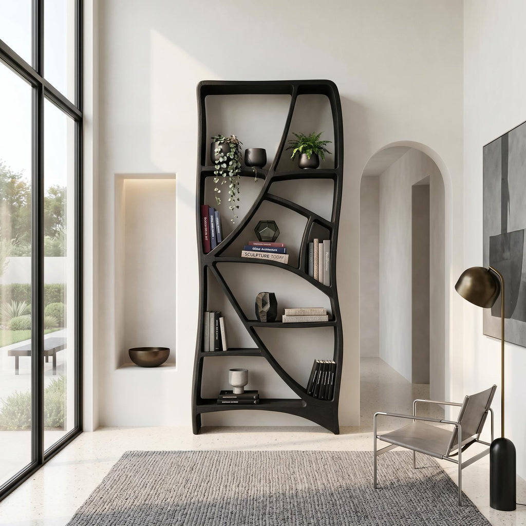 Minimalist Display Bookshelf For Cozy Lounge Corner