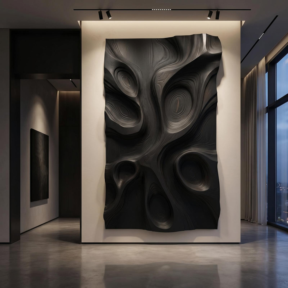 Spry Interior Abstract Organic Hollow Wood Wall Decor Panel, Handcrafted 3D Wooden Wall Art Sculpture for Contemporary Home, SINLHAWD067