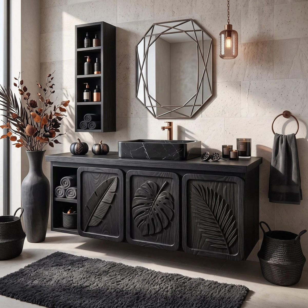 Handcrafted Organic Modern Bathroom Vanity Boutique Hotel
