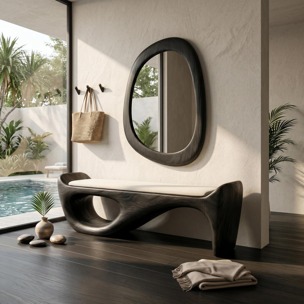 Designer Entryway Bench Organic Modern Home