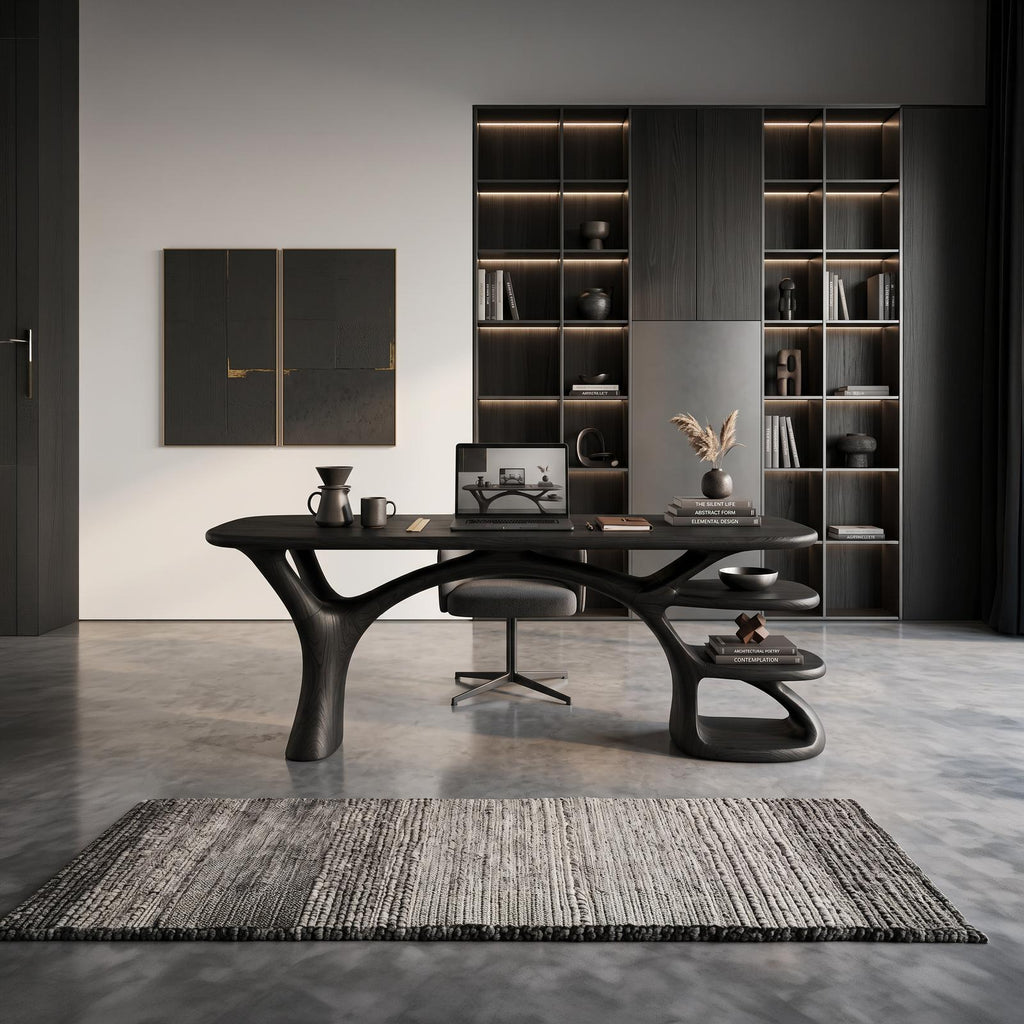 Modern Organic Form Study Desk Bedroom Workspace