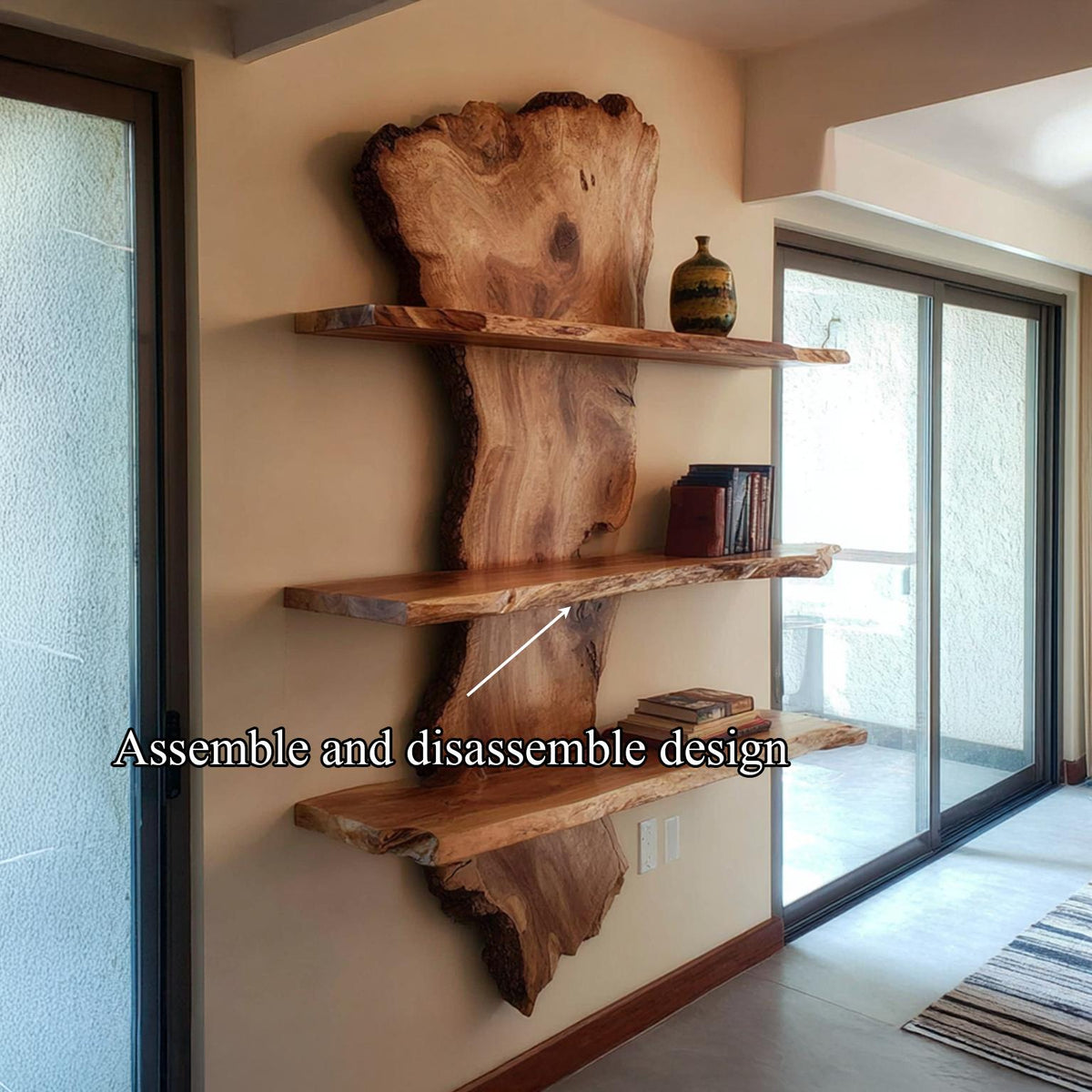 Floating Shelf Set Solid Wood Handmade Gift