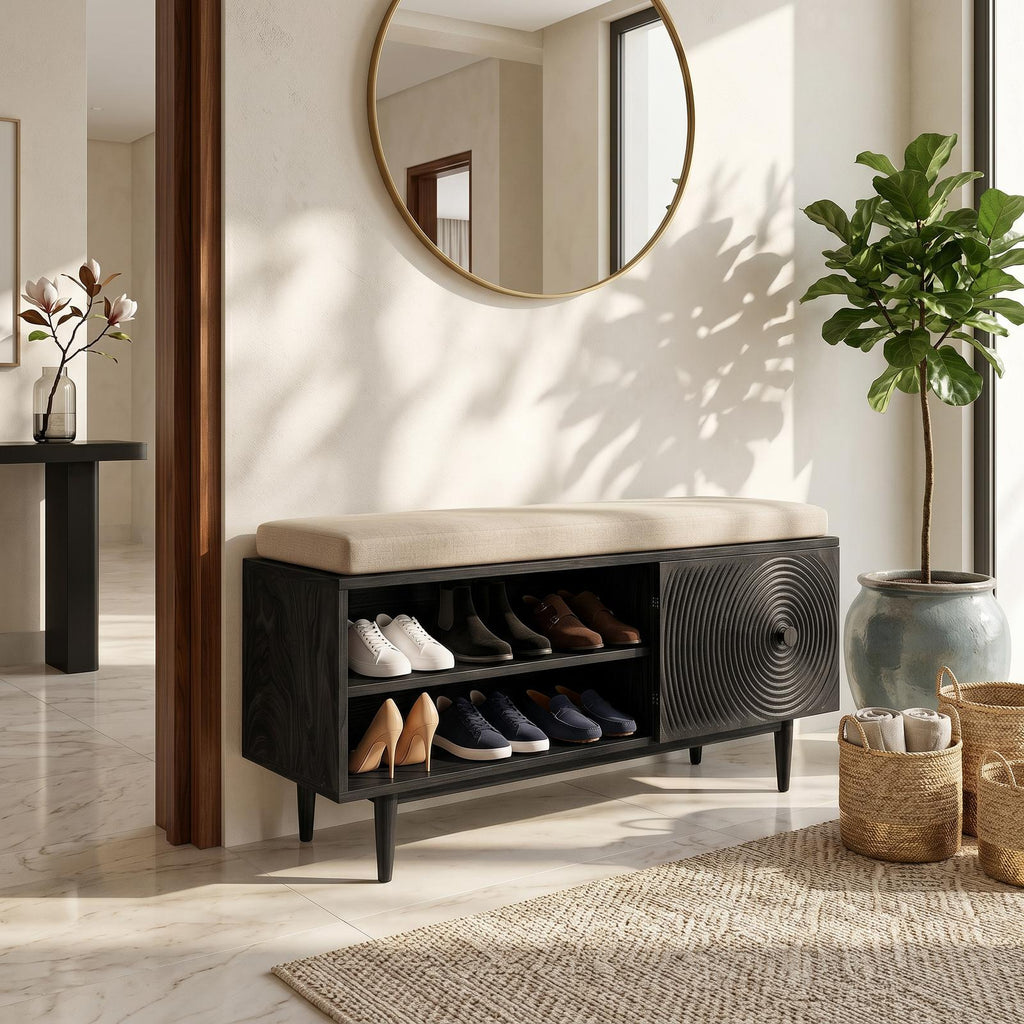 Modern Shoe Storage Cabinet For Condo Entryway Hallway Placement