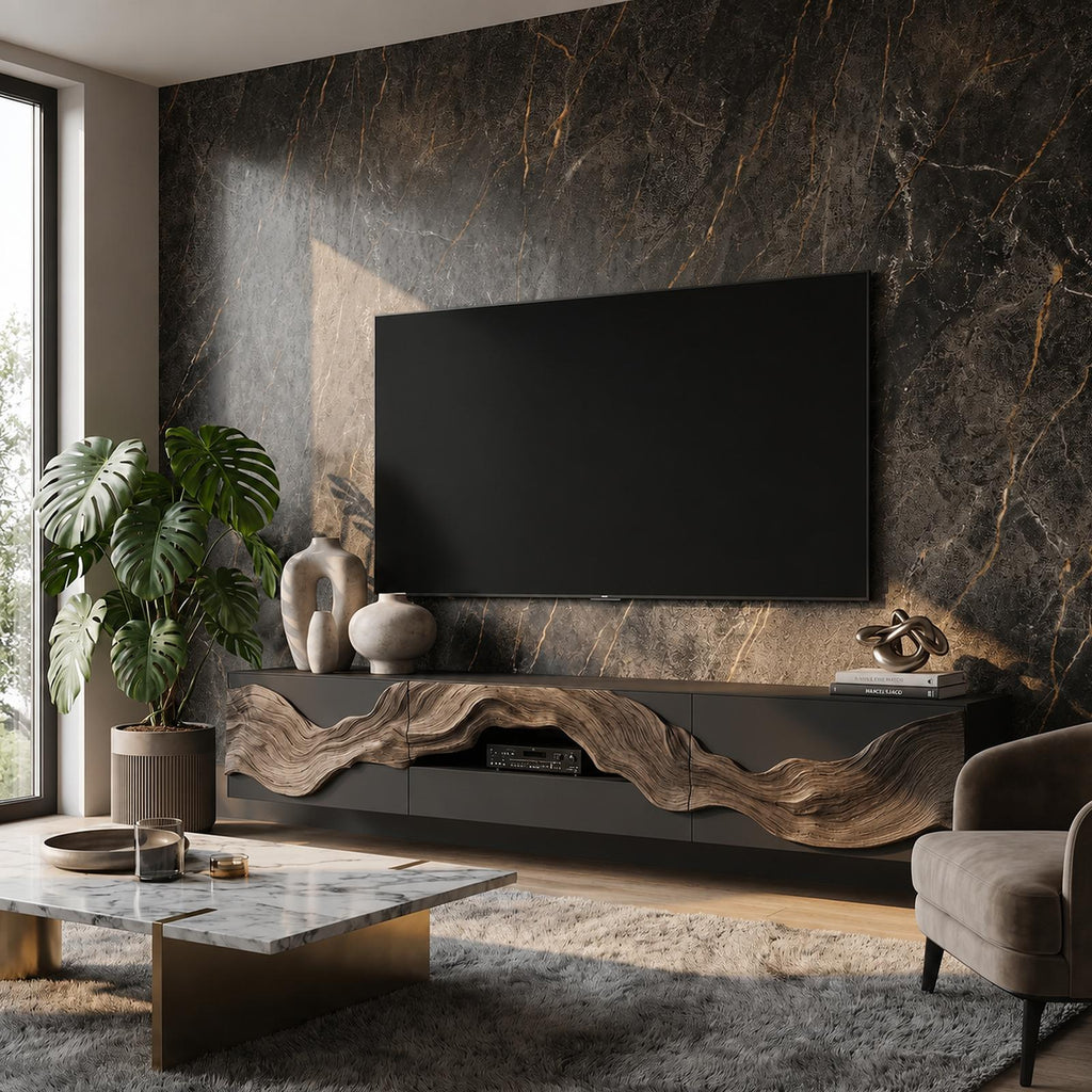 Farmhouse TV Console For Living Room Furniture Decor