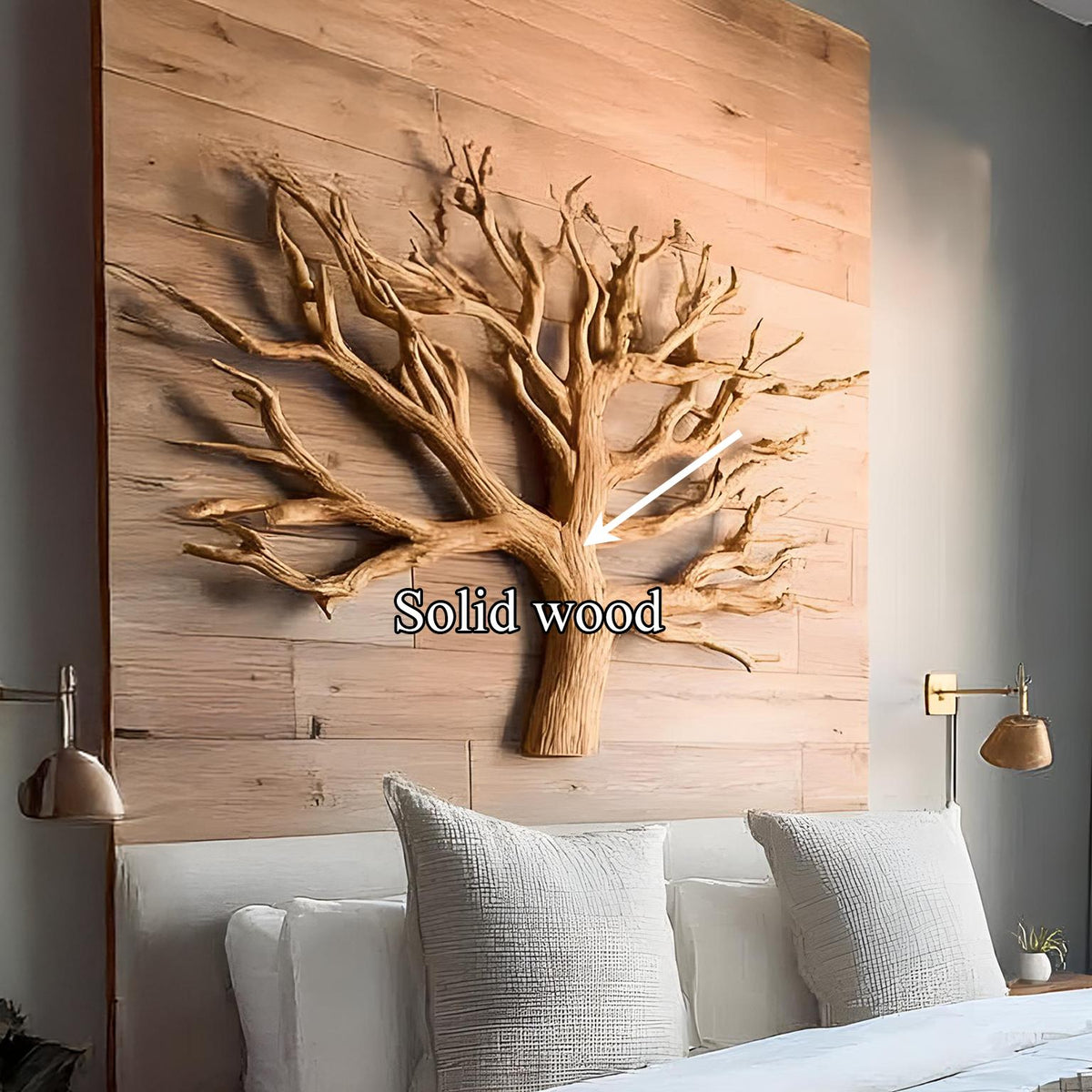 Rustic Tree Wall Art For Bedroom And Headboard Area