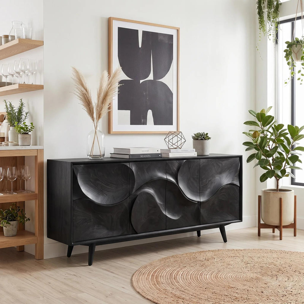 Organic Modern Buffet Cabinet with Storage Kitchen