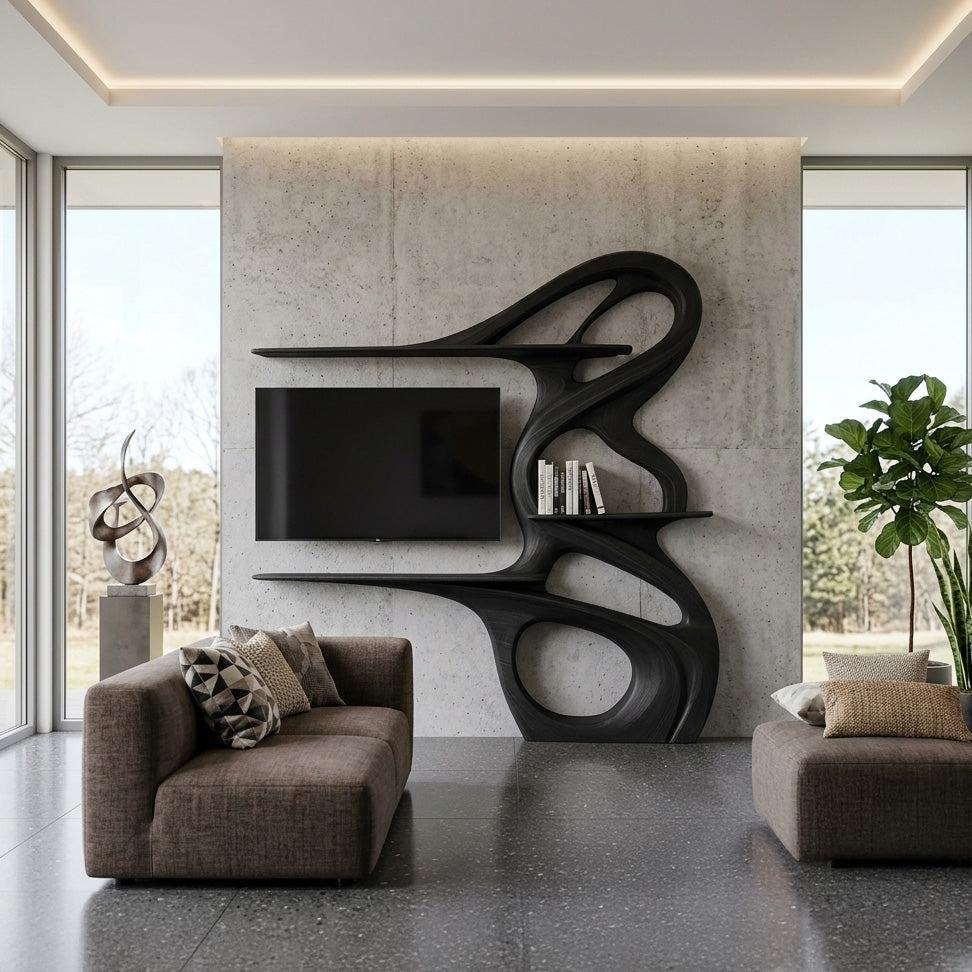Minimalist TV Shelf Floating For Home Interior