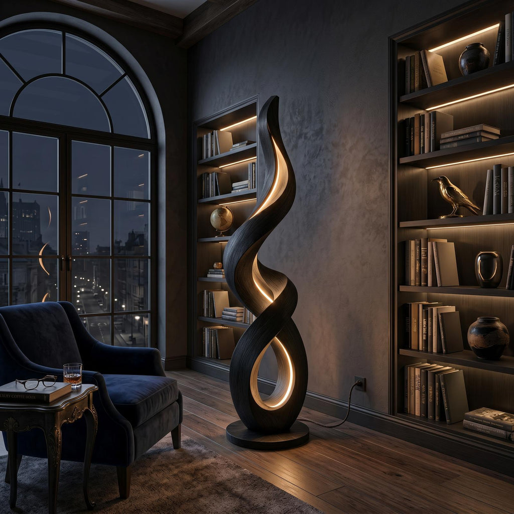 Mid Century Candle Flame Floor Lamp For Interior