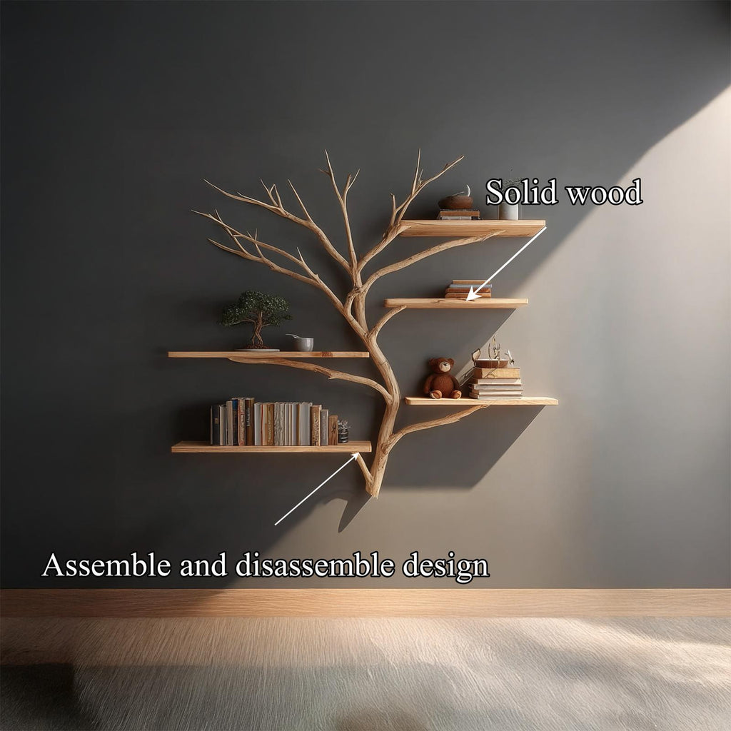 Midcentury Tree Bookshelf Study Room