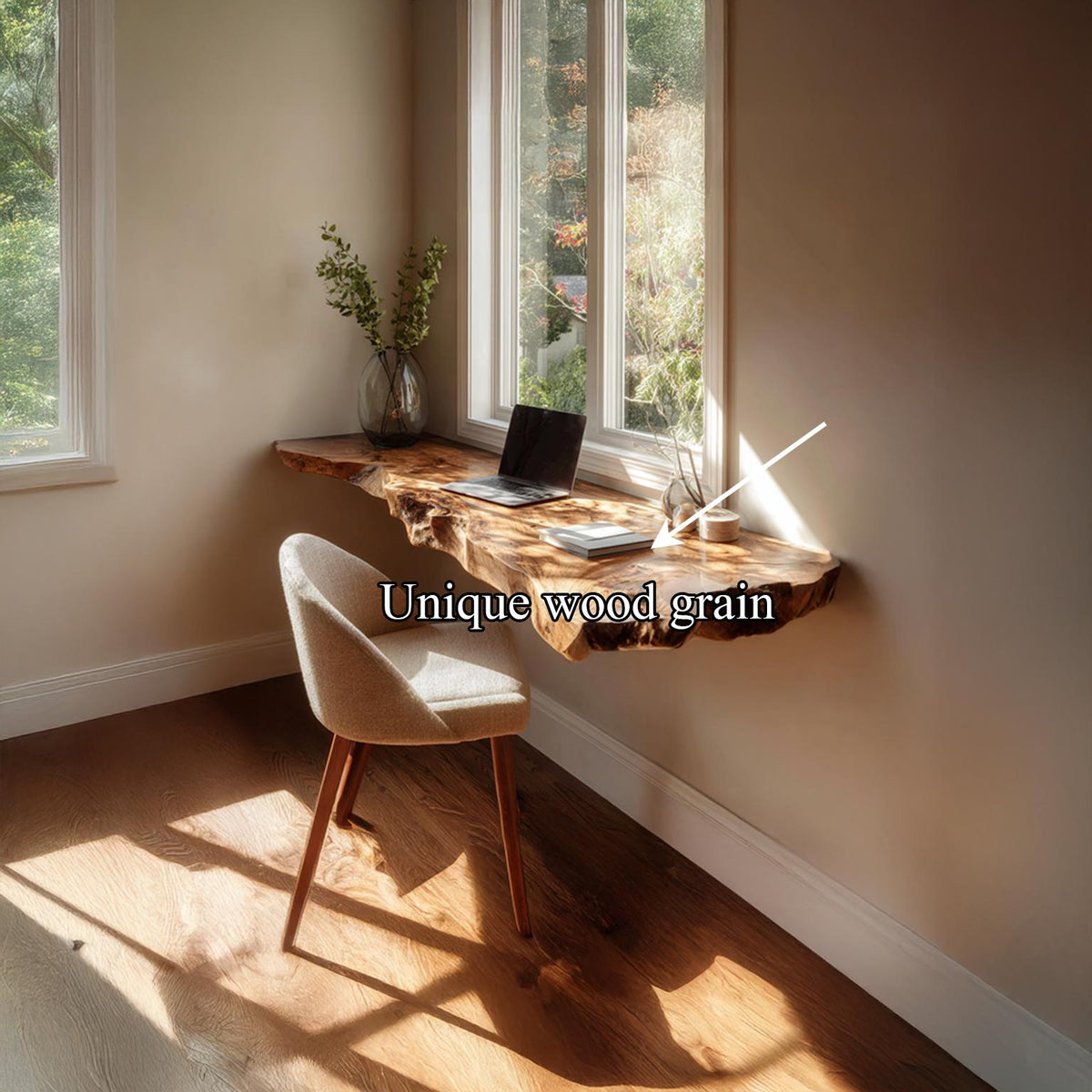 Mid Century Floating Desk Small Office