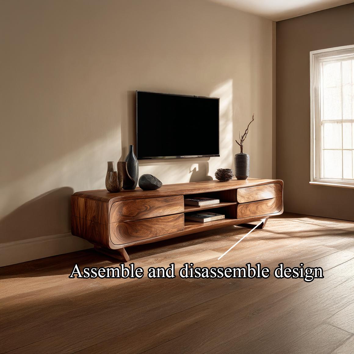 Mid Century Modern TV Cabinet Artistic Design Living Room