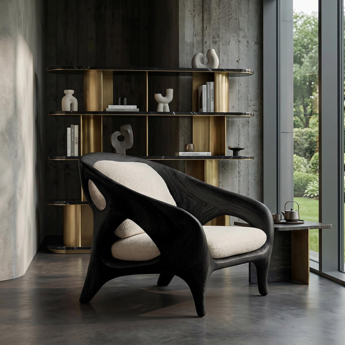 Organic Sculptural Armchair For Living Room