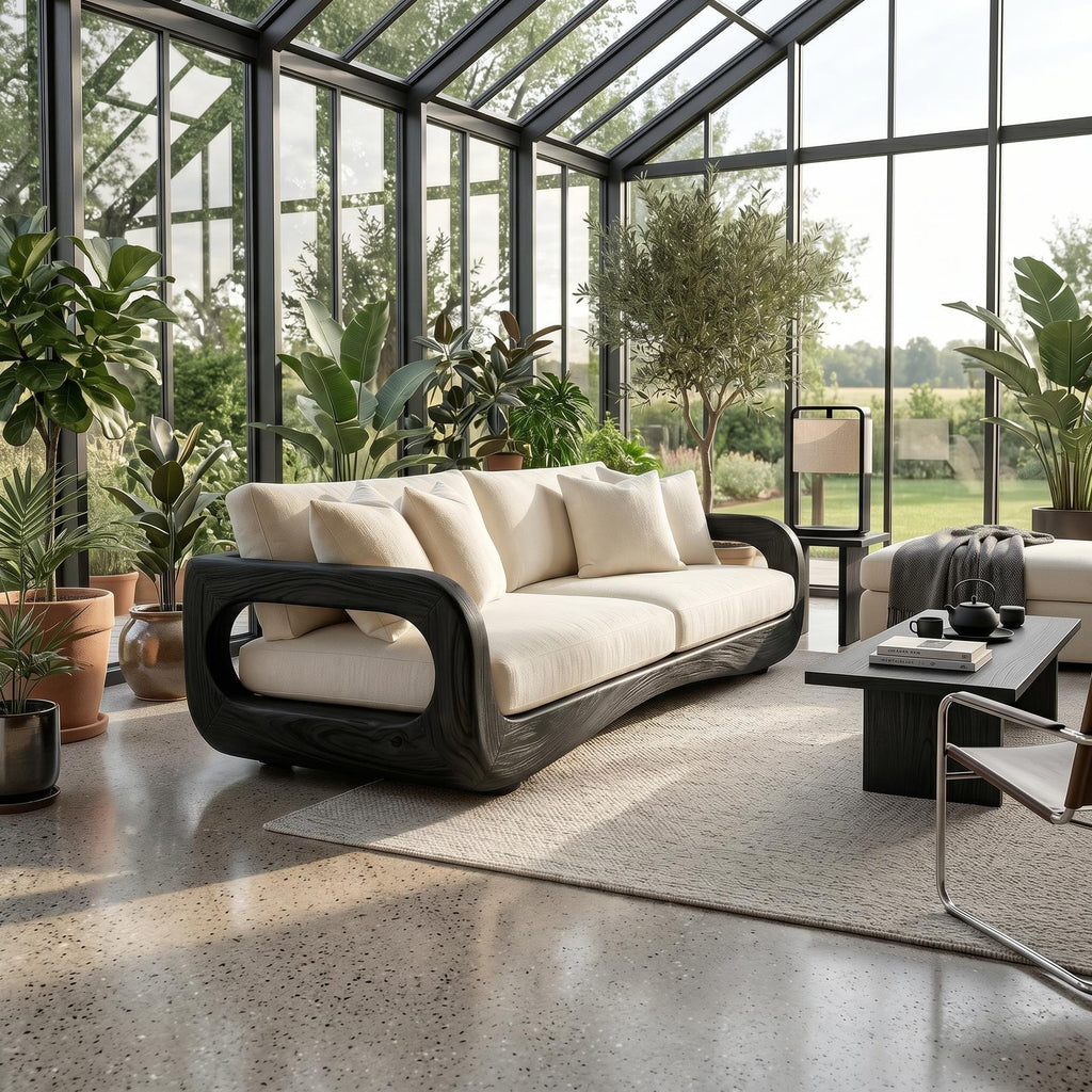Modern Curved Wooden Sofa For Luxury Penthouse Interior Decor SILDTTRSFA012