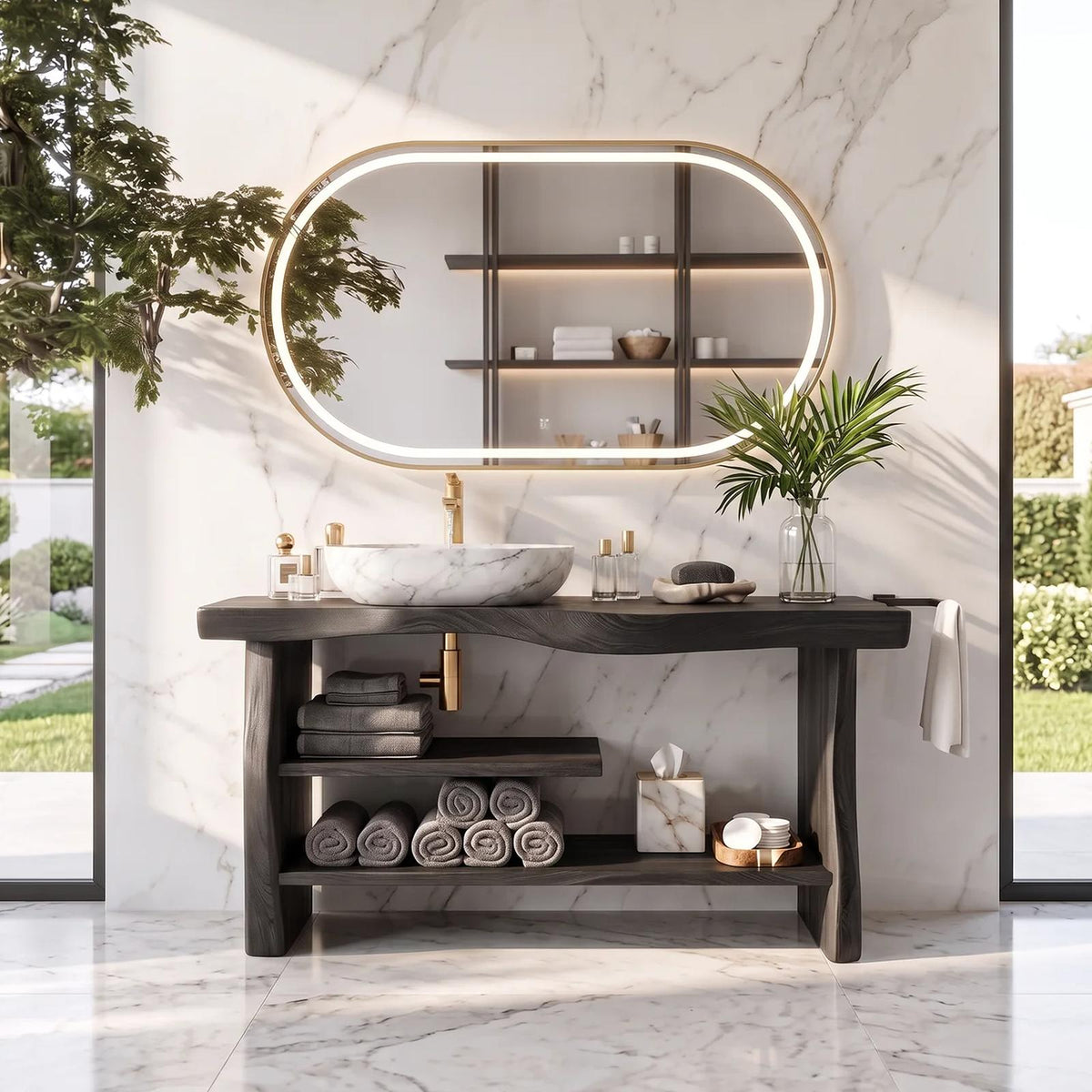 Spry Interior Handcrafted Solid Wood Bathroom Vanity with Drawers, Single Sink Storage Cabinet, Rustic Farmhouse Washstand console, SILDTTRBRV055