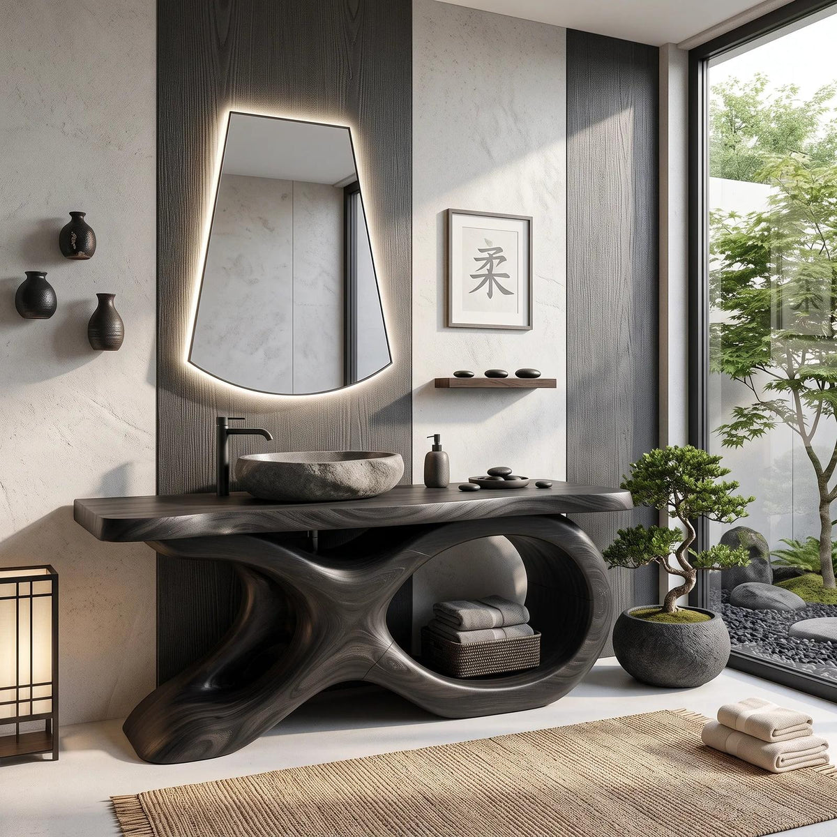 Mediterranean Bathroom Vanity Cabinet Luxury Villa