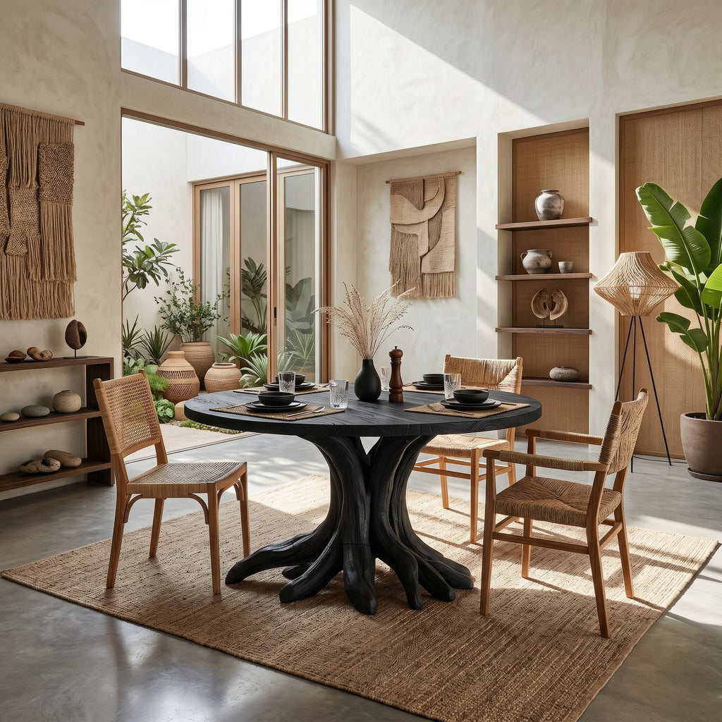 Handcrafted Wood Dining Table For Kitchen Interior
