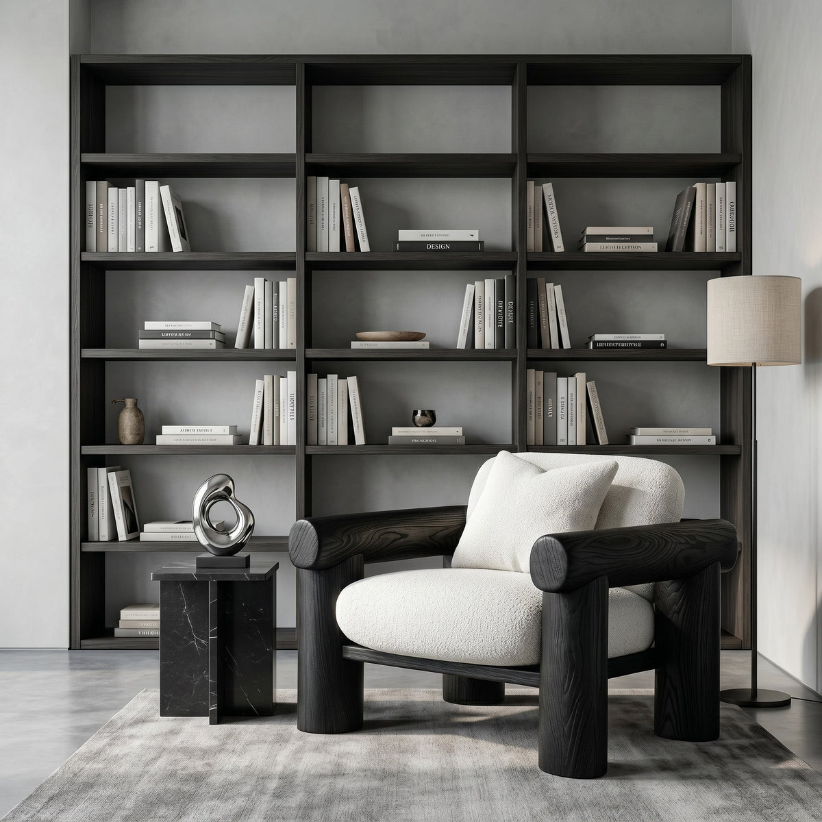 Organic Barrel Frame Armchair For Living Room