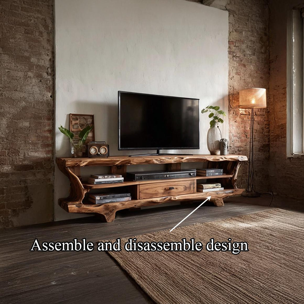 Rustic Live Edge TV Stand Living Room Furniture