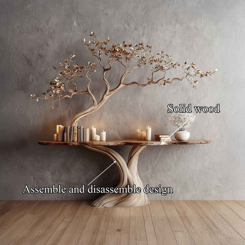 Midcentury Organic Console Table Entryway