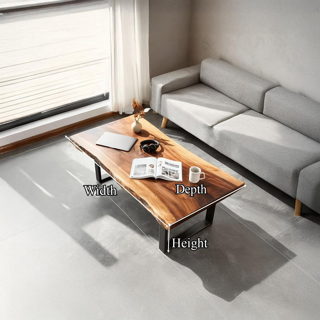 Spry Interior Rustic Wood Coffee Table, Living Room Solid Wood Accent Center Table, Model SINLSACF070