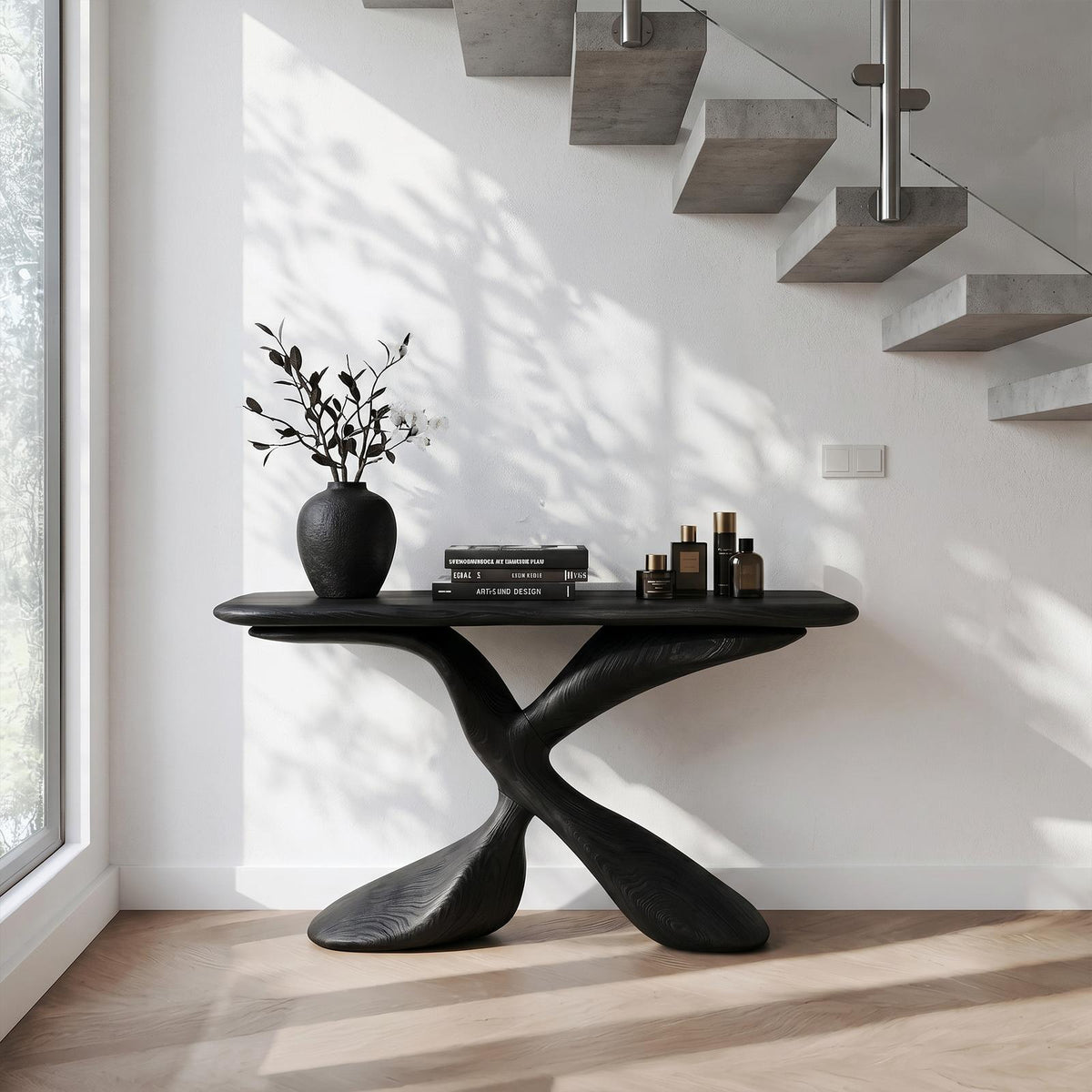 Mid Century Design Console Table For Living Room