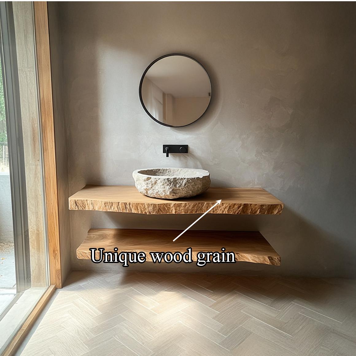 Midcentury Floating Shelf  Vanity Powder Room SINLSABRV175