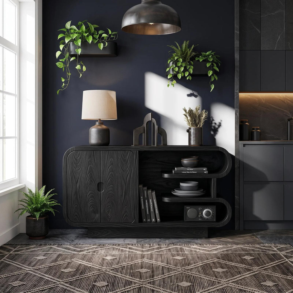 Organic Modern Storage Credenza Living Room