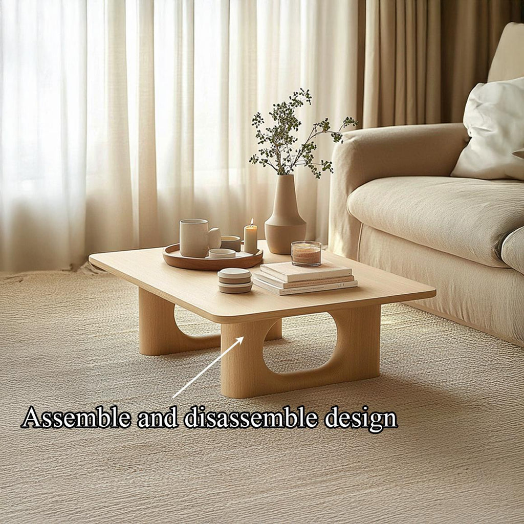Spry Interior Mid Century Modern Solid Wood Coffee Table, Living Room Sofa Lounge Accent Table, Model SINLSACF150