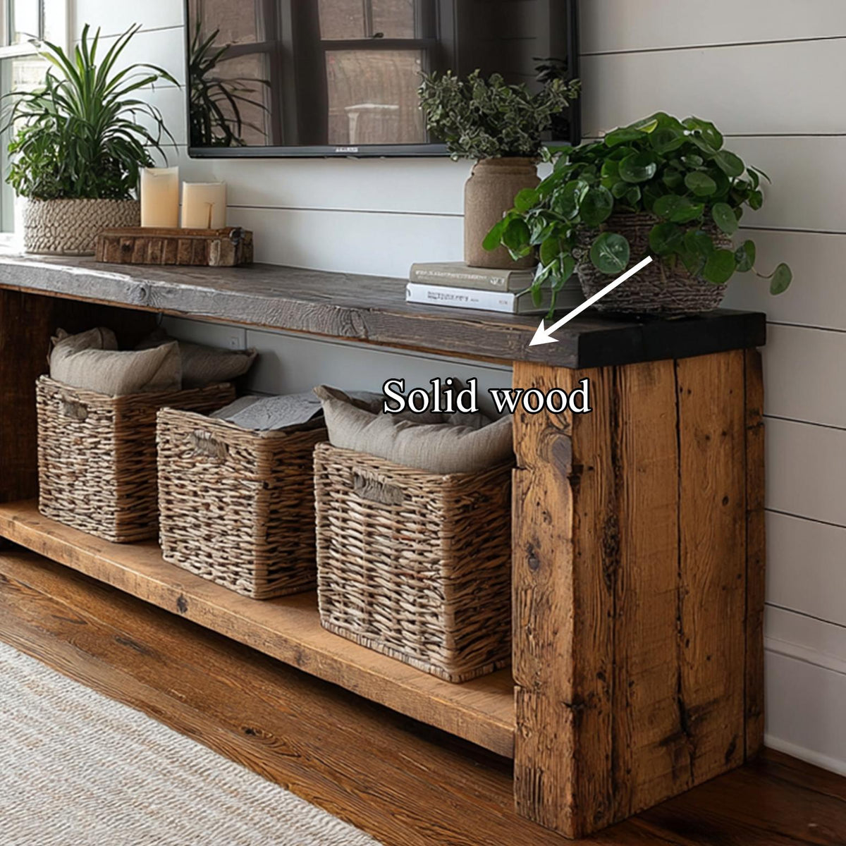 Rustic Console Table Living Room