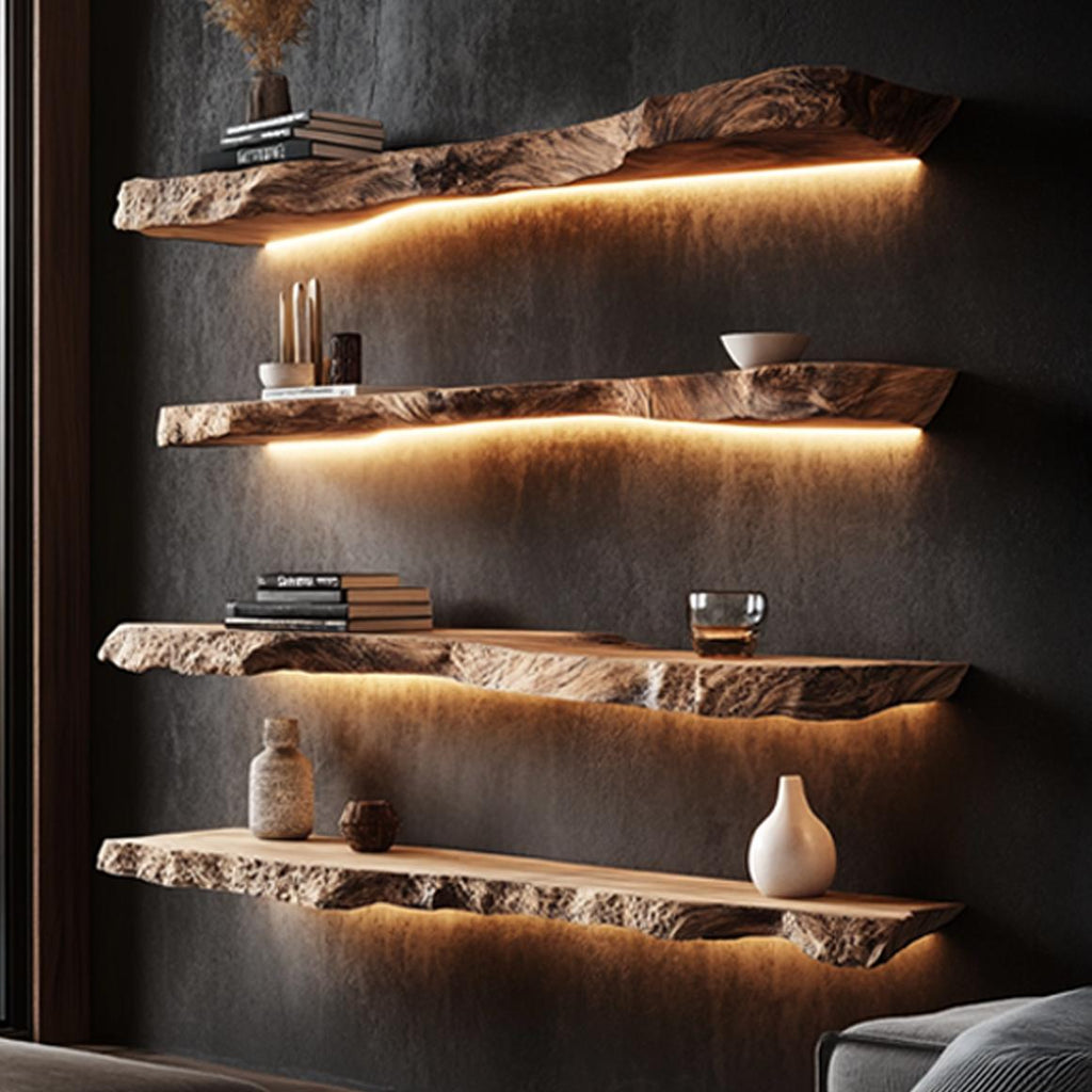Rustic Floating Bookshelf Living Room Or Bedroom