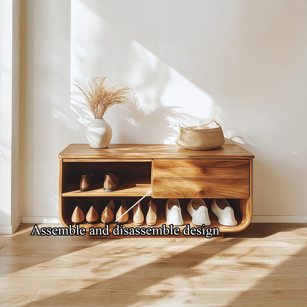 Mid Century Rounded Shoe Storage Hallway And Bedroom