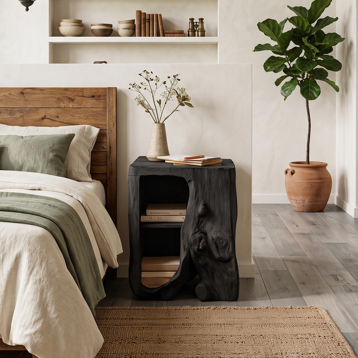 Farmhouse Live Edge Nightstand Bedroom Furniture Design