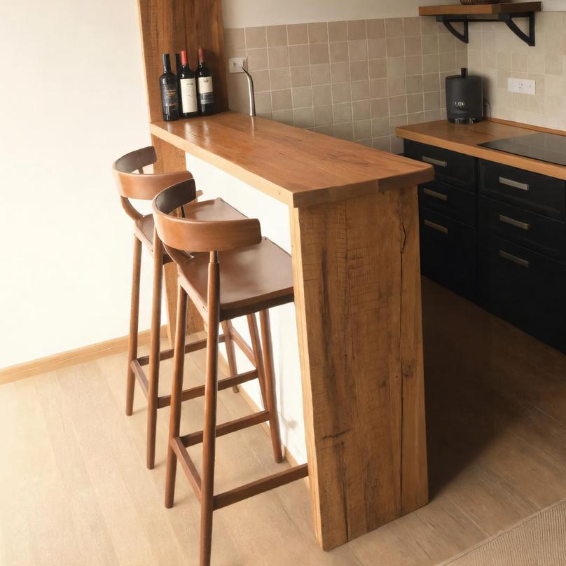 Rustic Kitchen Bar Counter For Farmhouse Or Industrial Style Homes