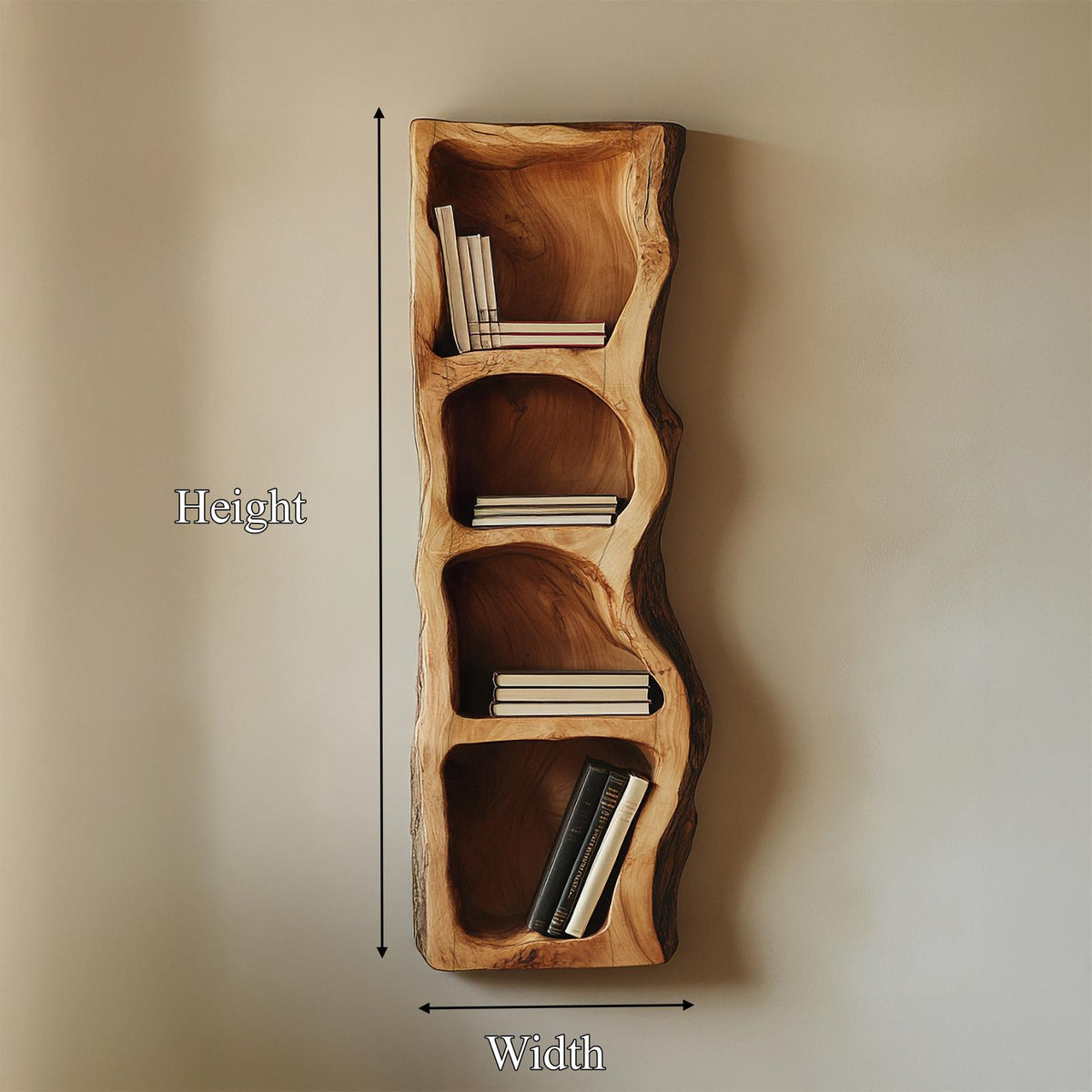 Organic Sculptural Statement Wall Shelf For Living Space And Interior Area