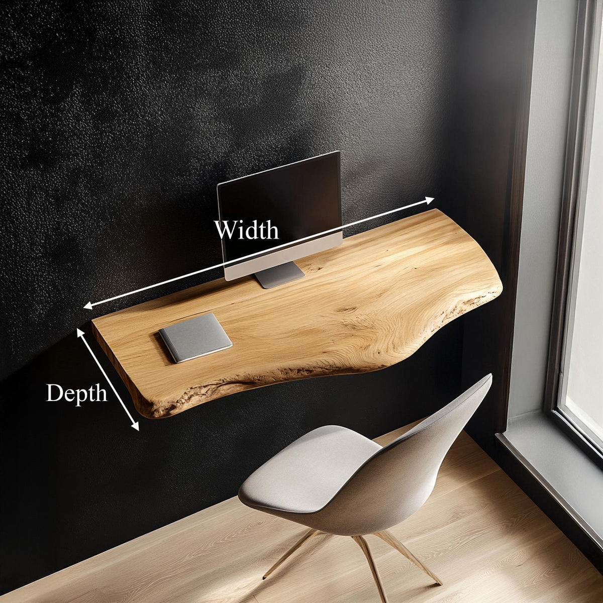 Rustic Floating Desk For Home Office And Bedroom