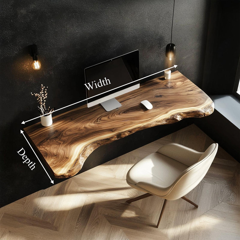 Rustic Wall Mounted Desk For Home Office And Small Room