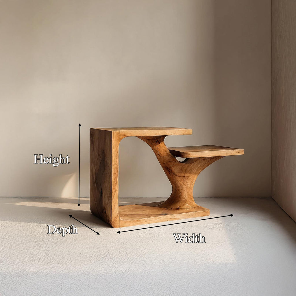 Mid Century Side Table For Living Room Or Bedroom