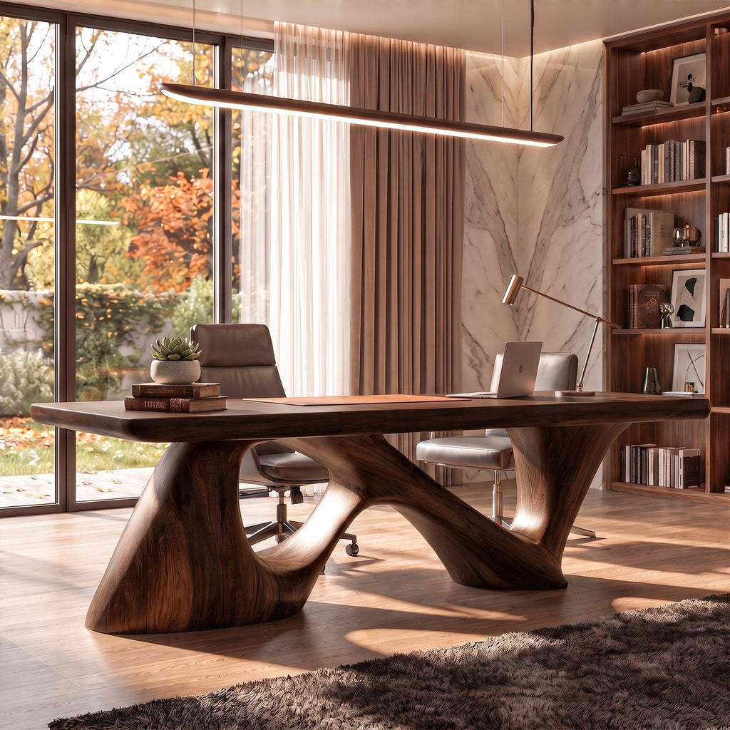 Contemporary Halloween Desk With Flowing Sculptural Legs For Home Office