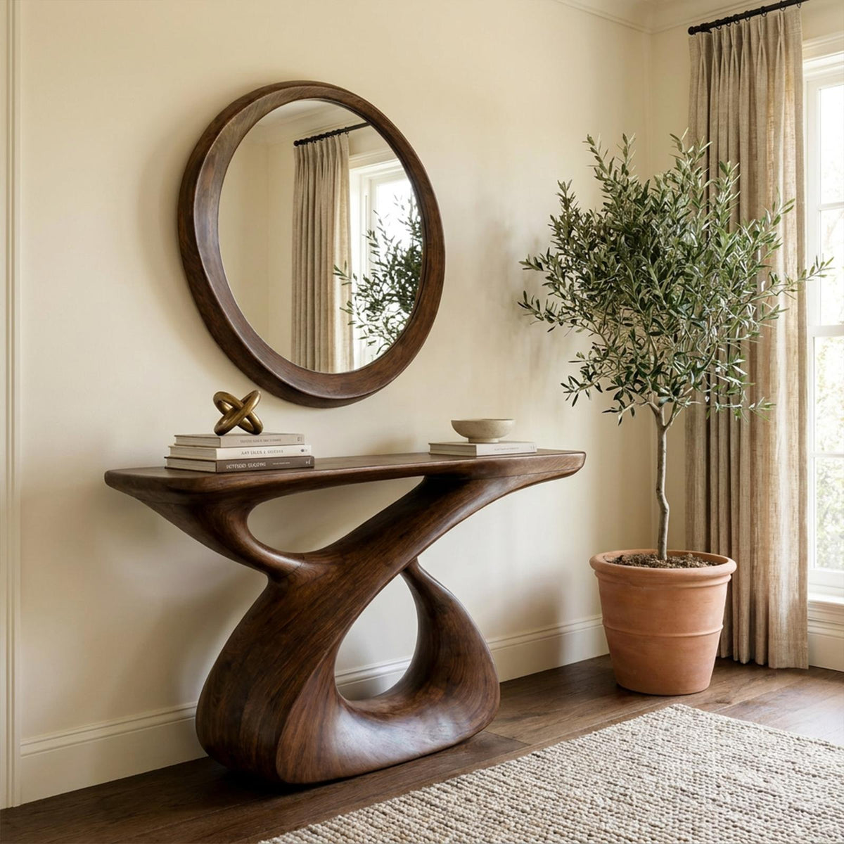 Mid Century Console Table Entryway And Hallway