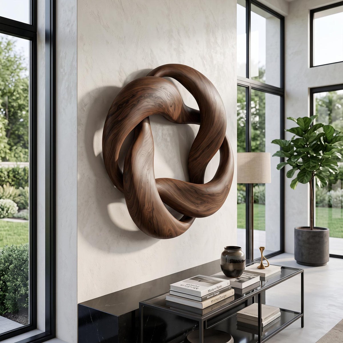Abstract Circular Loop Wall Art For Living Room And Office SINLKIWA165